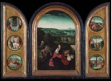 Rest on the Flight into Egypt (Triptych), ca 1515. Artist: Patinir, Joachim, follower of  