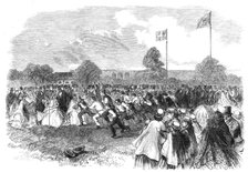 Foot-Races at the annual festival of the Asylum for Idiots, Earlswood, 1864. Creator: Unknown.