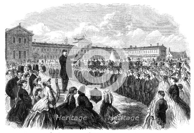 Annual Inspection of the Middlesex Industrial School at Feltham, 1865. Creator: Unknown.