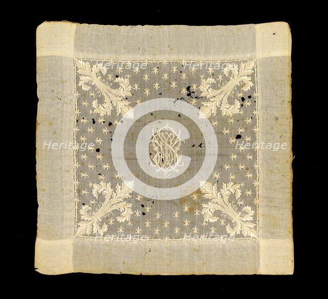 Wedding handkerchief, American, 1855. Creator: Unknown.