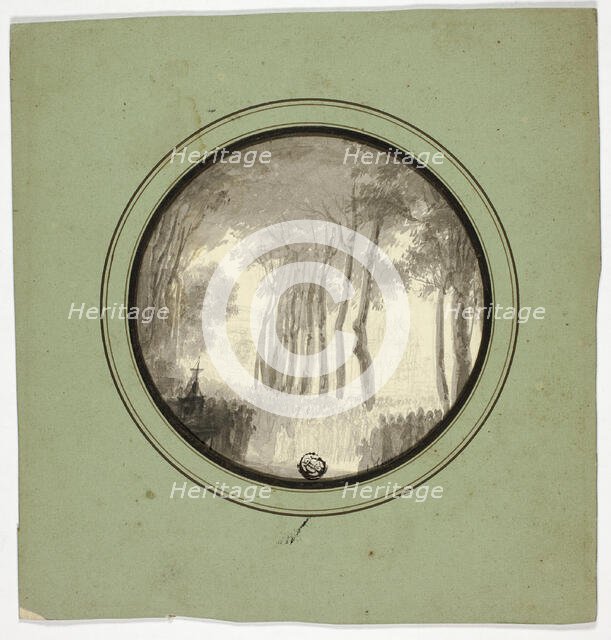 Religious Procession Under Trees, n.d. Creator: Unknown.