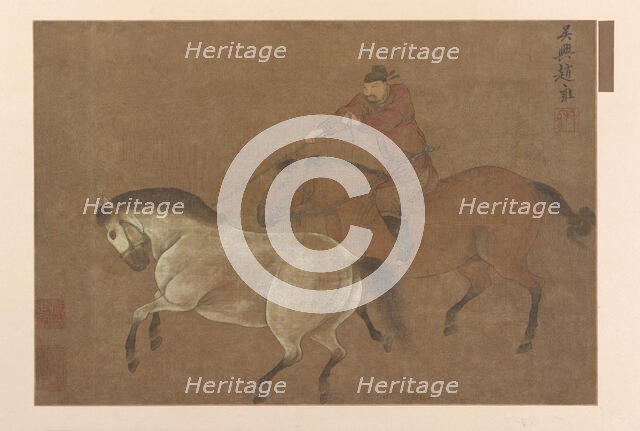 A Rider Lassoing a Horse, Ming dynasty, 1369-1644. Creator: Unknown.