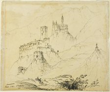 Fortresses in Tyrol, near Mals (recto); Castle in Lenzburg (verso), 1839/1900. Creator: John Ruskin.