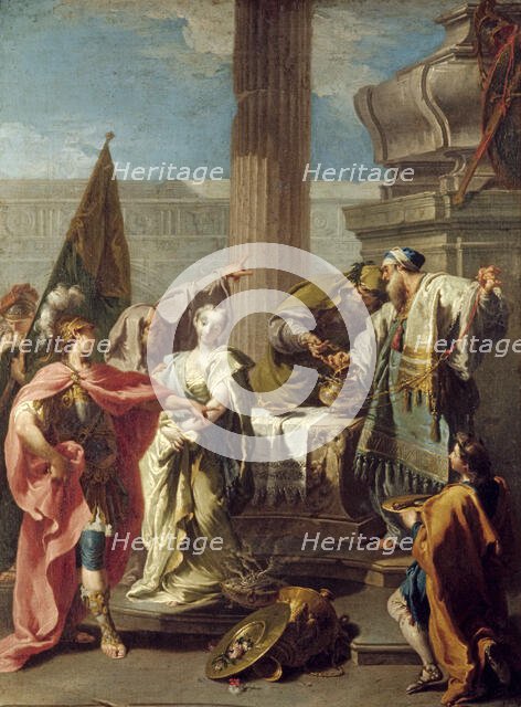 The Sacrifice of Polyxena at the Tomb of Achilles, c1735. Creator: Giovanni Battista Pittoni the Younger.