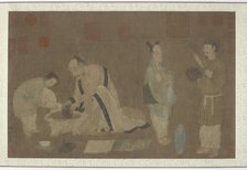 Scholar and attendants, Ming dynasty, 1368-1644. Creator: Unknown.