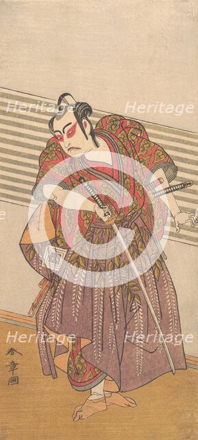 The Second Ichikawa Yaozo as a Samurai, probably 1773. Creator: Shunsho.