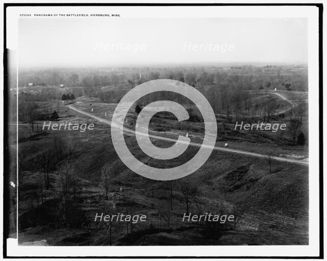 Panorama of the battlefield, Vicksburg, Miss., between 1910 and 1920. Creator: Unknown.