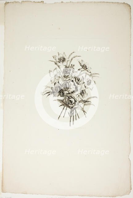 Bouquet with Daffodils, from Collection of Different Bouquets of Flowers..., published July 4, 1760. Creator: Pierre-Charles Canot.