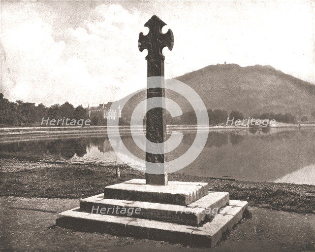 Inveraray Castle and Celtic cross, Argyll, Scotland, 1894. Creator: Unknown.