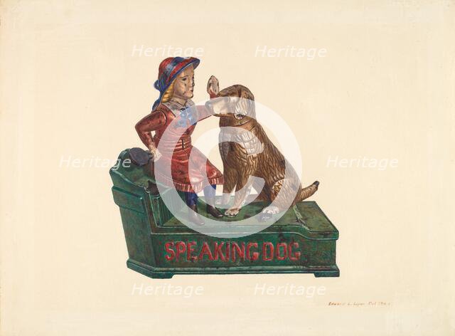 Toy Bank: Speaking Dog, 1935/1942. Creator: Edward L Loper.