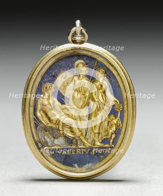 Mars, Minerva, Venus, and Cupid, early 1500s. Creator: Valerio Belli (Italian, c. 1468-1546).