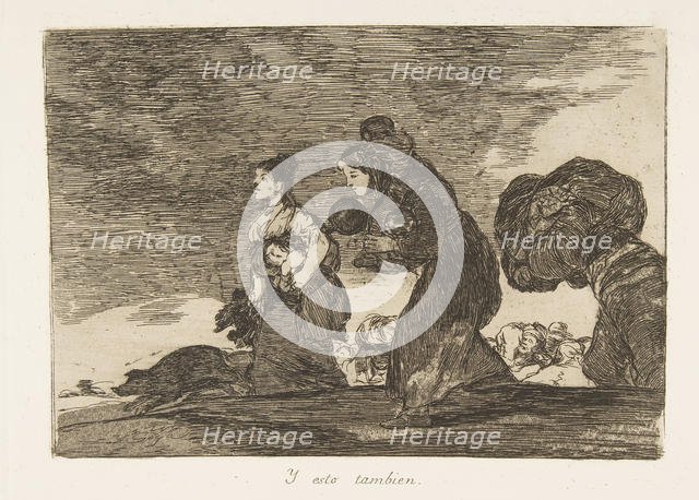 Plate 45 from 'The Disasters of War' (Los Desastres de la Guerra): 'And t..., 1810 (published 1863). Creator: Francisco Goya.