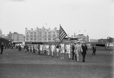 Olympic athletes coming on field, 1912. Creator: Bain News Service.