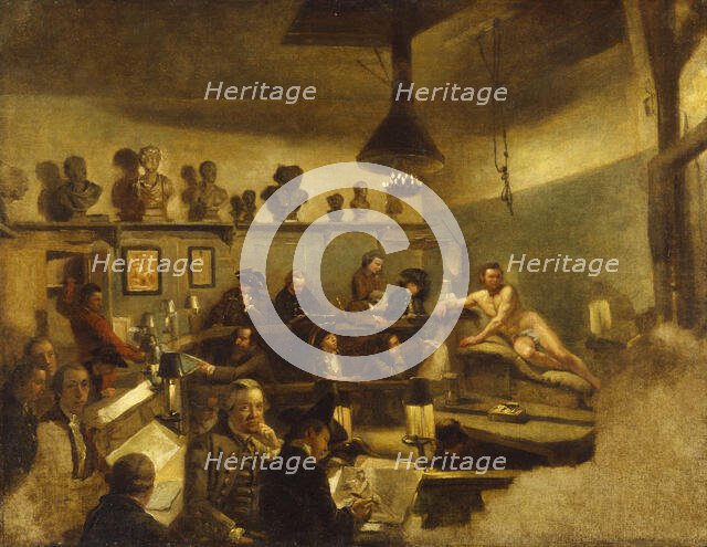 A Life Class at St Martin's Lane Academy, 1761-62. Creator: Johan Zoffany.