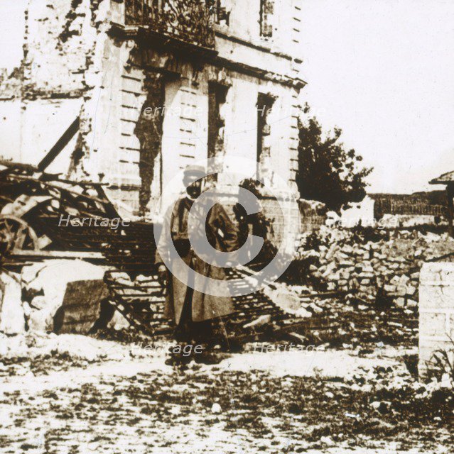 Town Hall at Ablain-Saint-Nazaire, Northern France, c1914-c1918. Artist: Unknown.