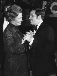 Margaret Thatcher dancing with Nick Tate at a Brighton ball, 9th October 1980. Artist: Unknown