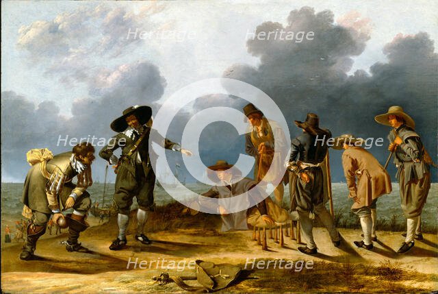 The Game of Skittles (Allegory of Fortune?), c1635 or 1640. Creators: Adam Willaerts, Jacob Duck.