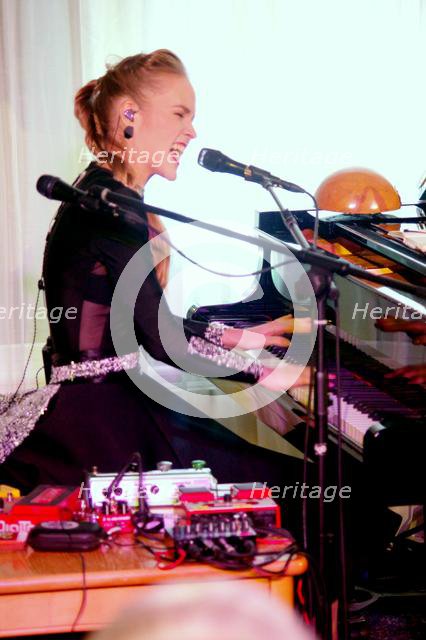 Kadri Voorland, Watermill Jazz Club, Dorking, Surrey, UK, 7.5.19. Creator: Brian O'Connor.