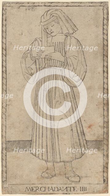 Merchadante (Merchant), c. 1465. Creator: Master of the E-Series Tarocchi.