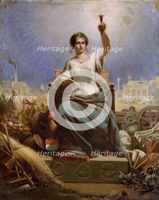 France Illuminating the World (La France Eclairant le Monde). Artist: Janet (Janet-Lange), Ange-Louis (1815-1872)