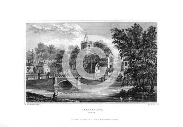 Carshalton, Surrey, 1829.Artist: J Rogers