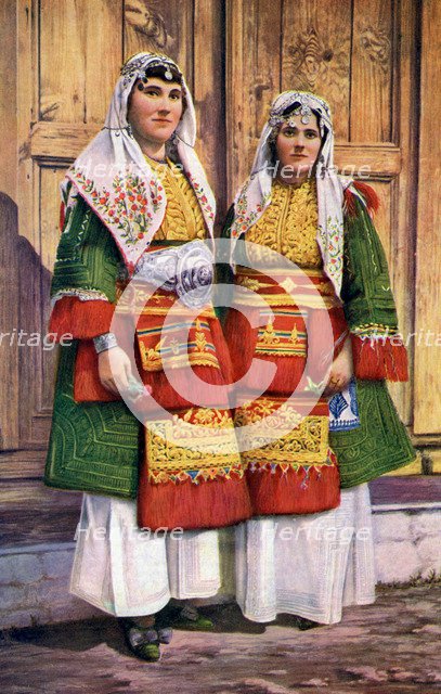 Two Greek women, 1922.Artist: LG Popoff