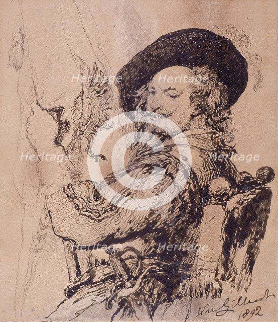 'A Standard Bearer', 1892. Artist: Sir John Gilbert