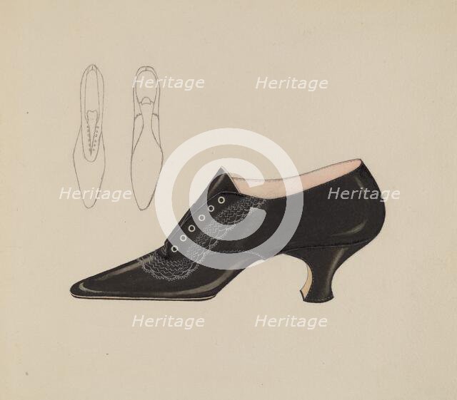 Woman's Shoe, 1935/1942. Creator: Carl Schutz.