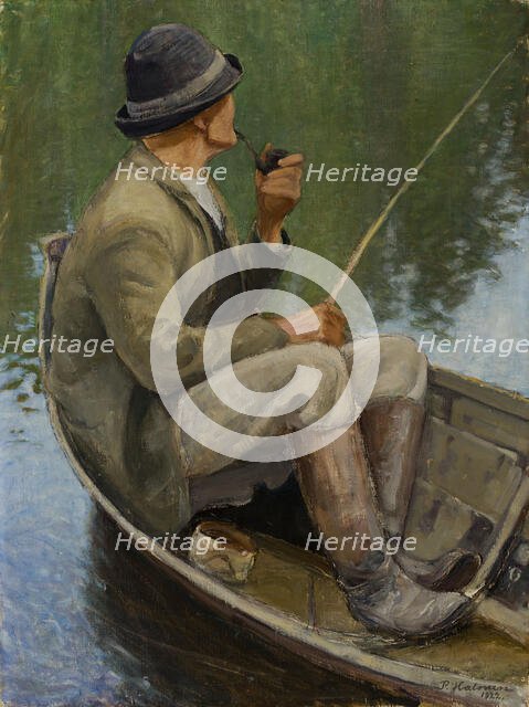 Man Fishing, 1922. Creator: Pekka Halonen.