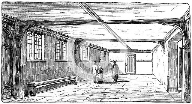 The Guildhall, Stratford-upon-Avon, Warwickshire, 1885.Artist: Edward Hull