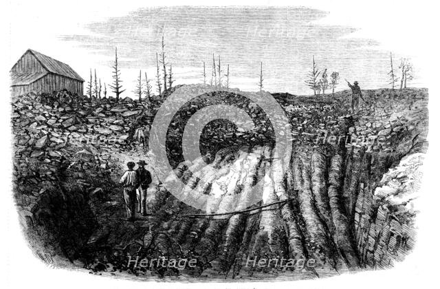 Nova Scotian Goldfields: horizontal formation of auriferous quartz at Laidlaw's Farm, 1862. Creator: Unknown.
