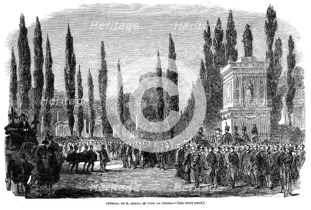 Funeral of Francois Arago, French astronomer, physicist and politician, Paris, 5 October 1853.. Artist: Unknown