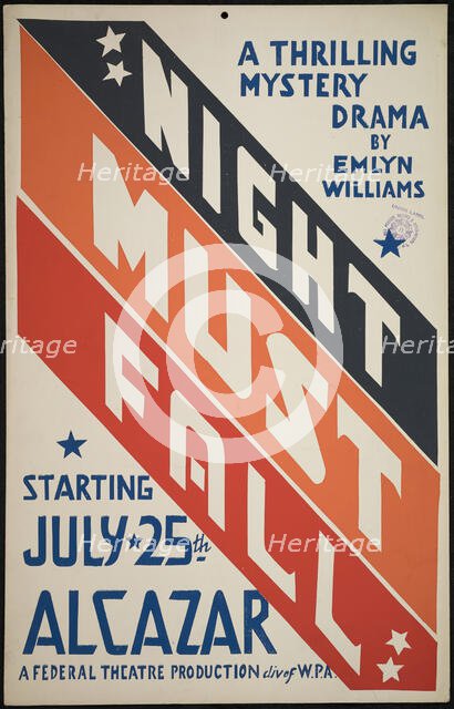 Night Must Fall, San Francisco, 1938. Creator: Unknown.