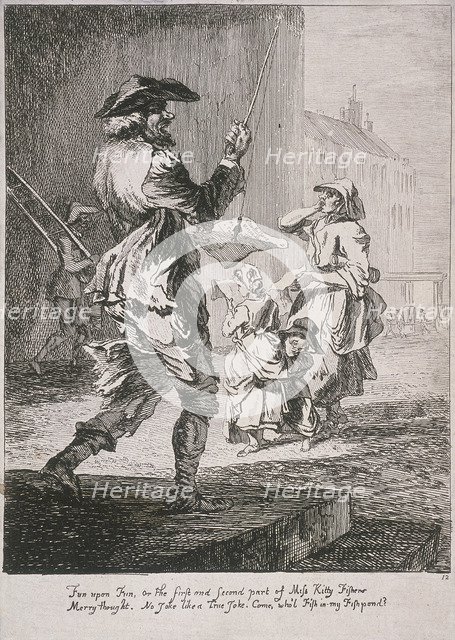 Street entertainers, Cries of London, 1760. Artist: Paul Sandby