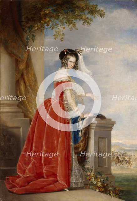 Portrait of Empress Alexandra Fyodorovna (Charlotte of Prussia), Emperor's Nicholas I wife (1798-1860), after 1844. Artist: Robertson, Christina (1796-1854)