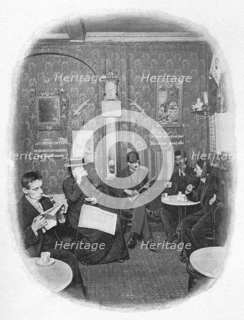 An Arab café, London, c1901 (1901). Artist: Unknown.