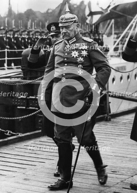 President of the German Reich Paul von Hindenburg in field marshal's uniform, c. 1930. Creator: Anonymous.