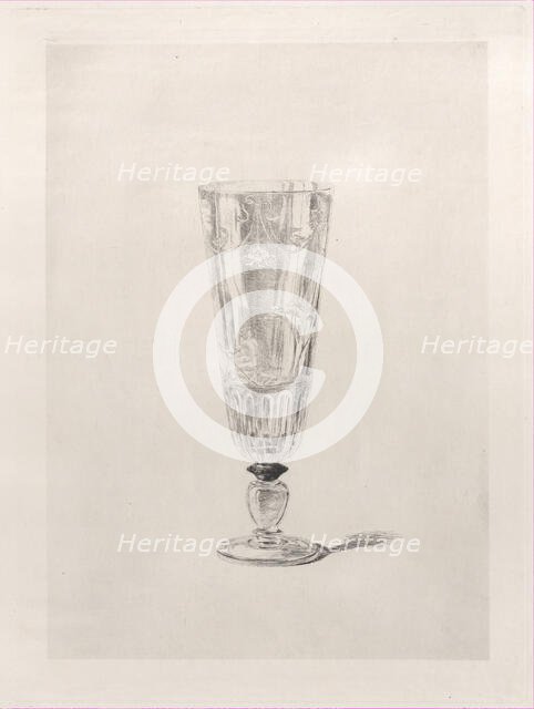 Crystal Drinking Glass, 1868. Creator: Jules-Ferdinand Jacquemart.