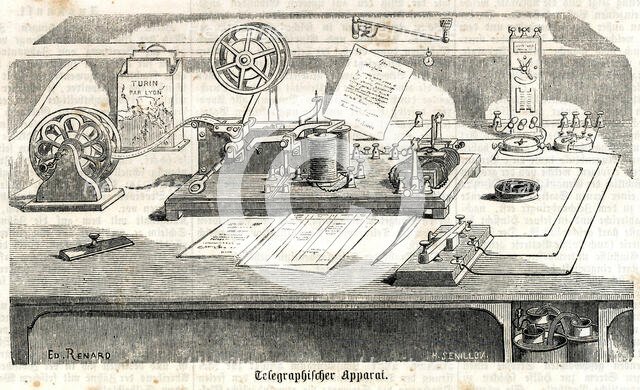 Telegraphic Apparatus, c1855. Creator: Renard, Edouard (1802-1857).