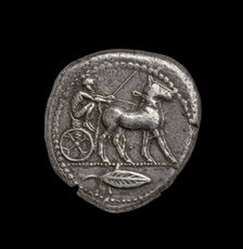 Ancient Greek silver coin, 480 BC. Artist: Unknown.