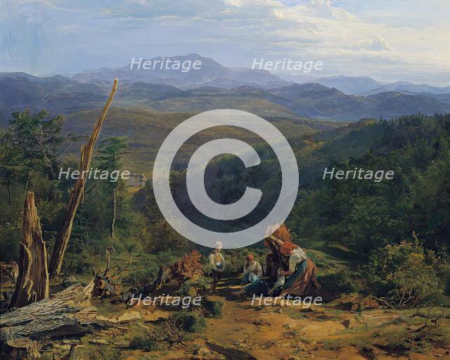 Vienna Woods landscape with Wildegg Castle, 1855. Creator: Ferdinand Georg Waldmuller.