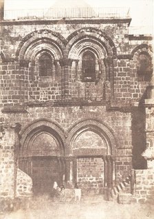 Jérusalem, Saint Sépulcre, Façade, 1854. Creator: Auguste Salzmann.
