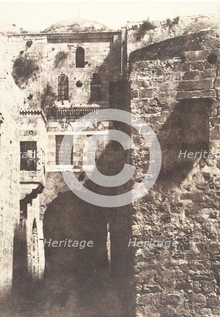 Jérusalem, Maison du mauvais riche, 1854. Creator: Auguste Salzmann.