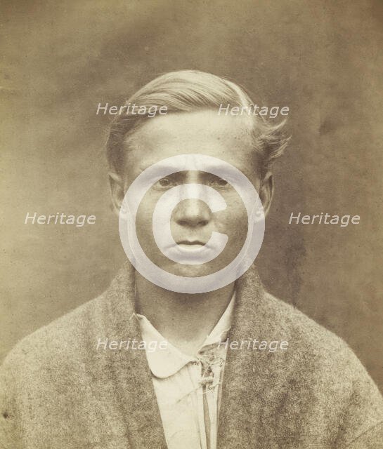 Portrait, bust, of young man from Tavastehus, Finland, 1877. Creator: Unknown.