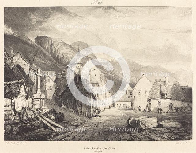 Entrée du village des Bains, 1831. Creator: Eugene Isabey.