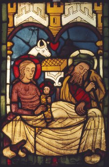 Holy Family in the Stable from a Swedish Church, c20th century. Artist: Unknown.