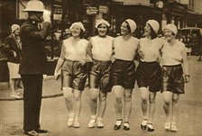 Women wearing shorts, 1930, (1933). Creator: Unknown.
