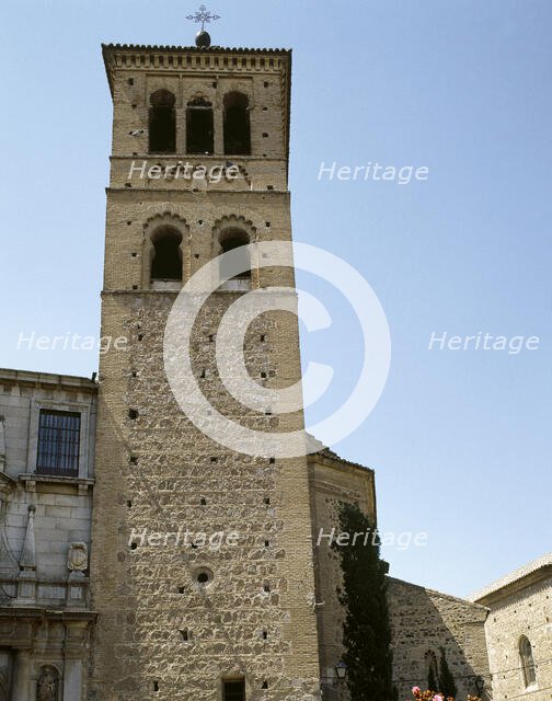 Mudejar tower, Church of San Roman, Toledo, Spain, 1998. Creator: LTL.