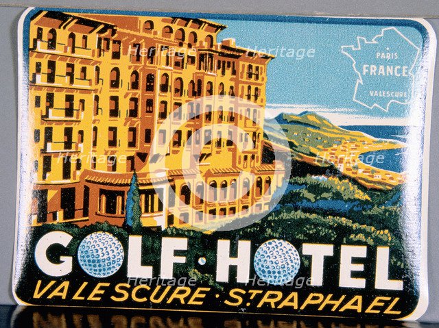 Postcard for gollfing resort, St Raphael, France, c1930s. Artist: Unknown