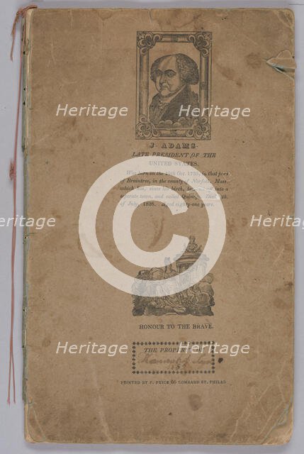 School copy book used by Hannah Amelia Lyons, 1830-1836. Creator: Unknown.